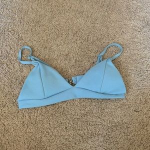 blue triangle bikini top
